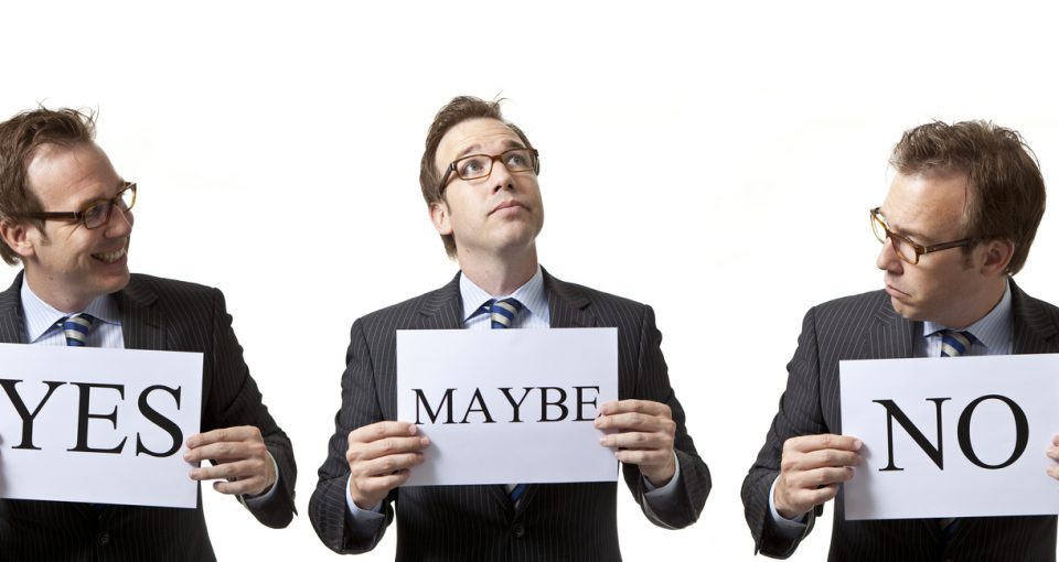 Businessmen with different opinions